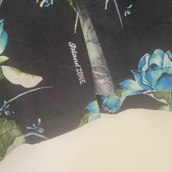 Tommy Bahama Island Zone Adriatic Garden Camp Shirt Large Silk Blend EUC - Picture 9 of 9